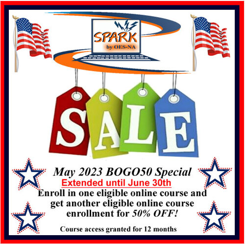 BOGO50 for OES-NA Online Training extened until June 30th! BOGO50 for OES-NA Online Training extened until June 30th!