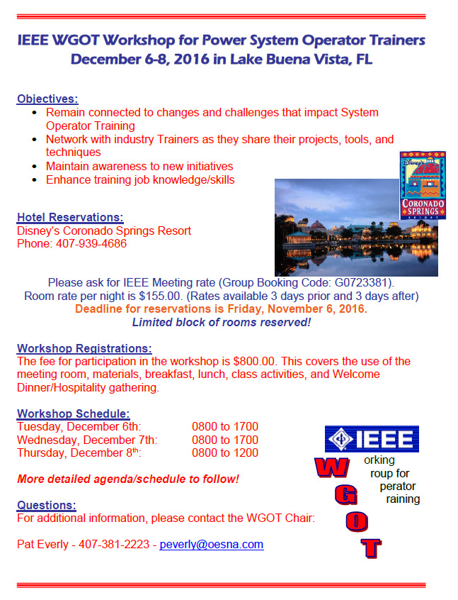 2016 IEEE WGOT Information 2016 IEEE WGOT Information