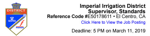 20190214_IID_Supervisor_Standards_Job_Posting 20190214_IID_Supervisor_Standards_Job_Posting