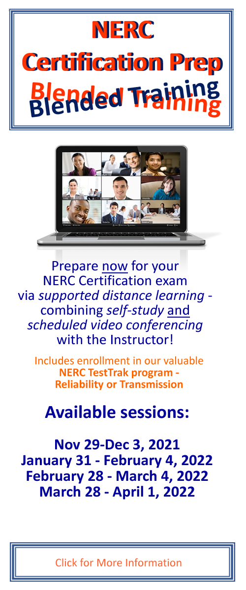NERC Certification Blended Prep Course -- be prepared for success! NERC Certification Blended Prep Course -- be prepared for success!