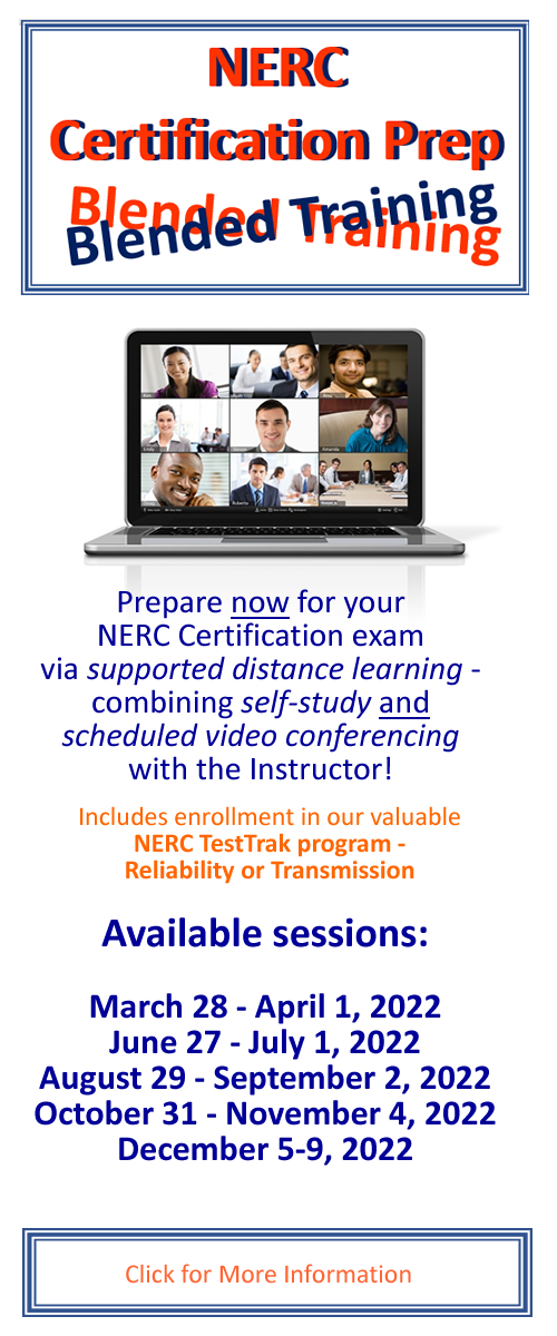 NERC Certification Blended Prep Course -- be prepared for success! NERC Certification Blended Prep Course -- be prepared for success!